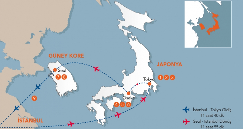 Sakura Dönemi Japonya & Kore Turu Mistik Rotalar (2025)  • THY ile • 7 Gece 9 Gün